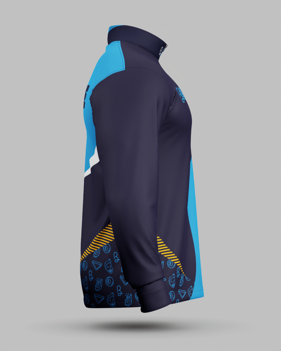 Official Billartist 1/2 Zip Midlayer Blue - Onboard Sportswear
