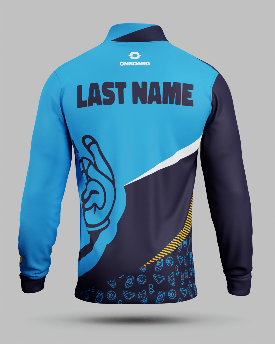 Official Billartist 1/2 Zip Midlayer Blue - Onboard Sportswear