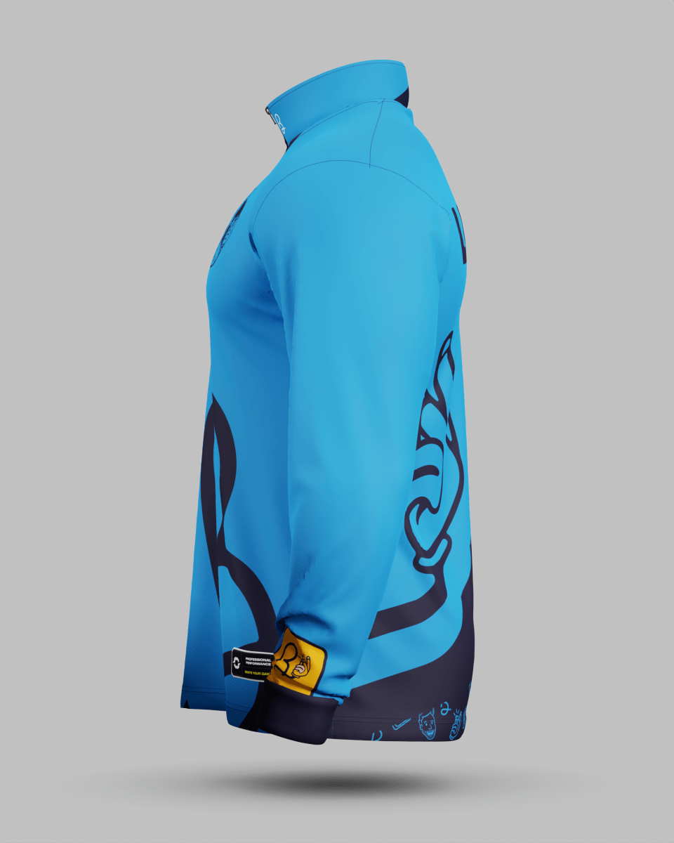 Official Billartist 1/2 Zip Midlayer Blue - Onboard Sportswear