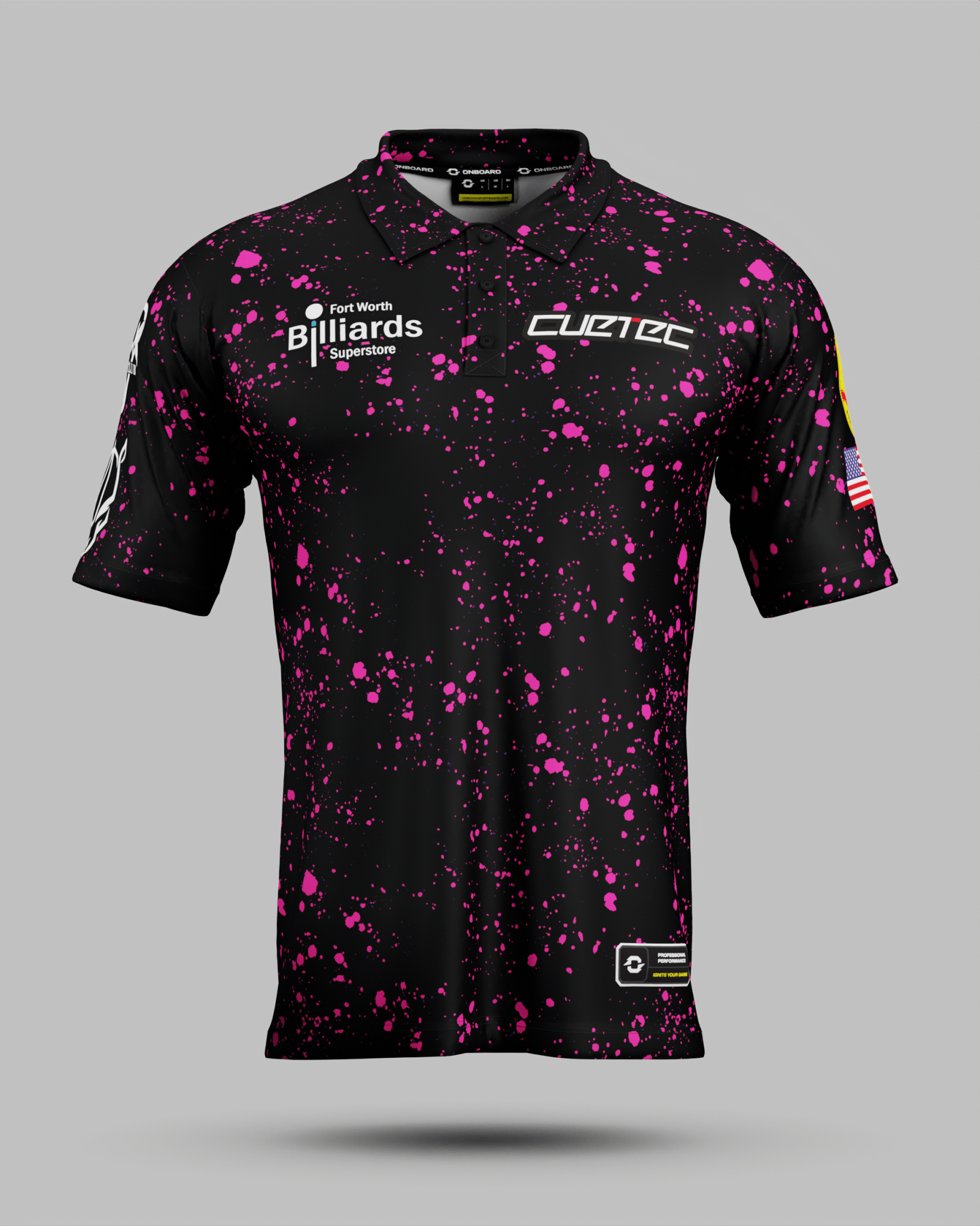 Sam "RYNO" Henderson Black / Pink Polo Jersey - Onboard Sportswear