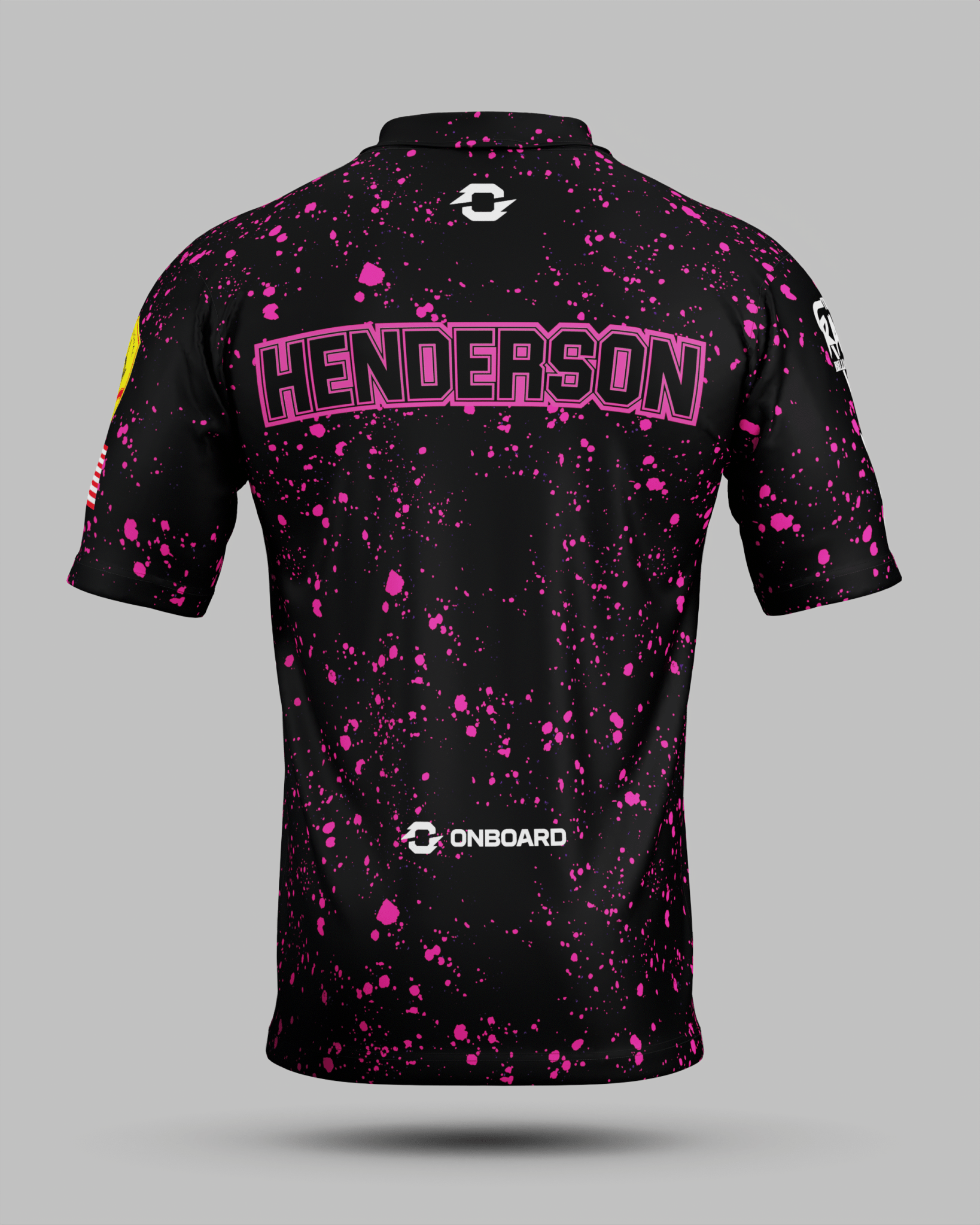 Sam "RYNO" Henderson Black / Pink Polo Jersey - Onboard Sportswear